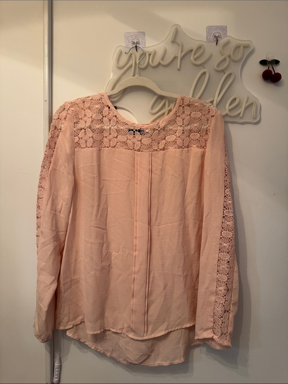 Atmosphere Peach Long Sleeve Blouse